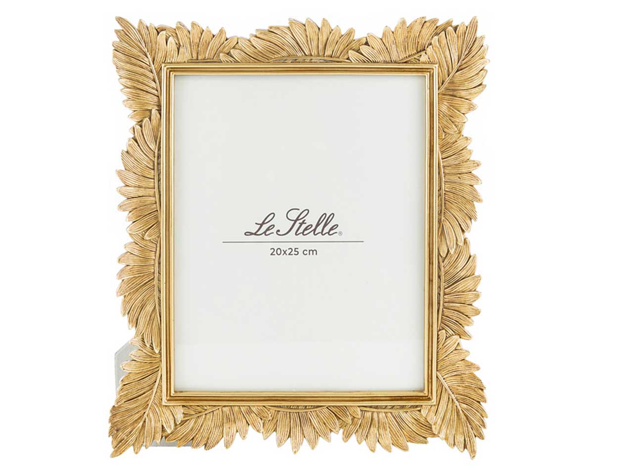 Portafoto in resina decoro foglia oro misura interna 20x25 e misura esterna 33,5x29cm