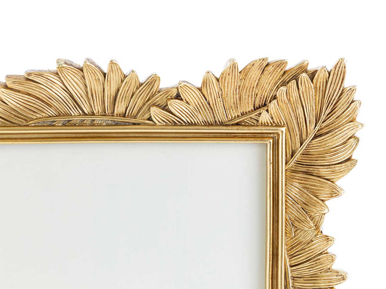 Portafoto in resina decoro foglia oro misura interna 20x25 e misura esterna 33,5x29cm