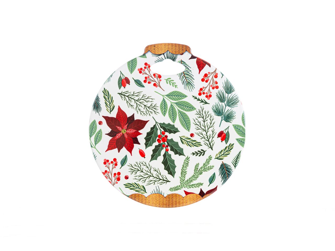 Poggia pentola in ceramica bianco natale misura 20x21cm