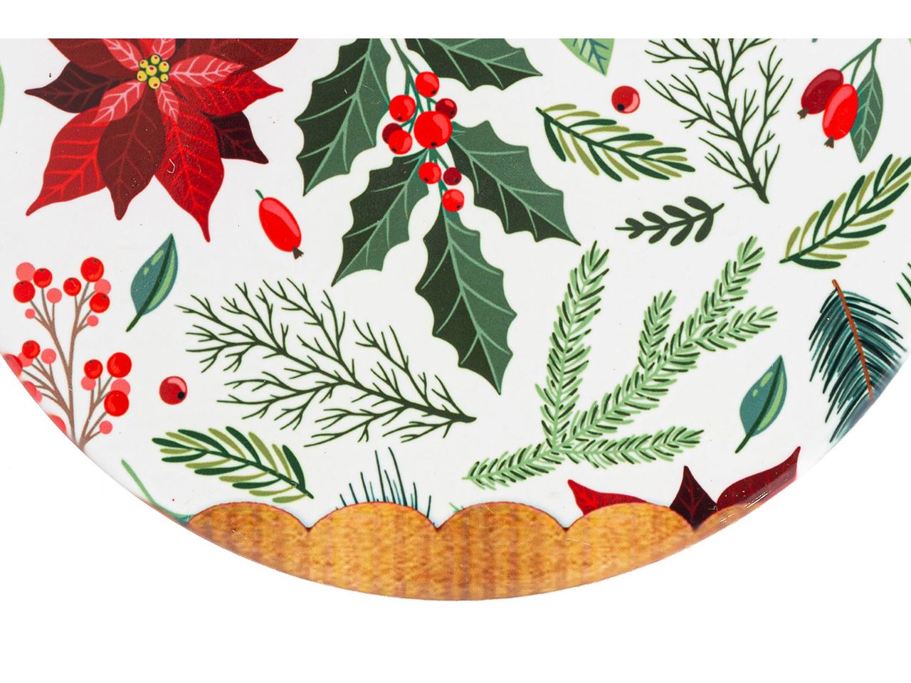 Poggia pentola in ceramica bianco natale misura 20x21cm