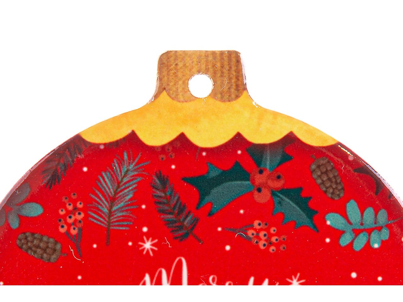 Poggia moka in ceramica merry christmas misura 10,5x11cm