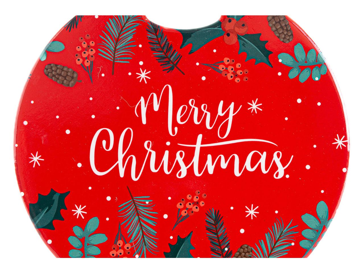Poggia pentola in ceramica merry christmas misura 20x21cm