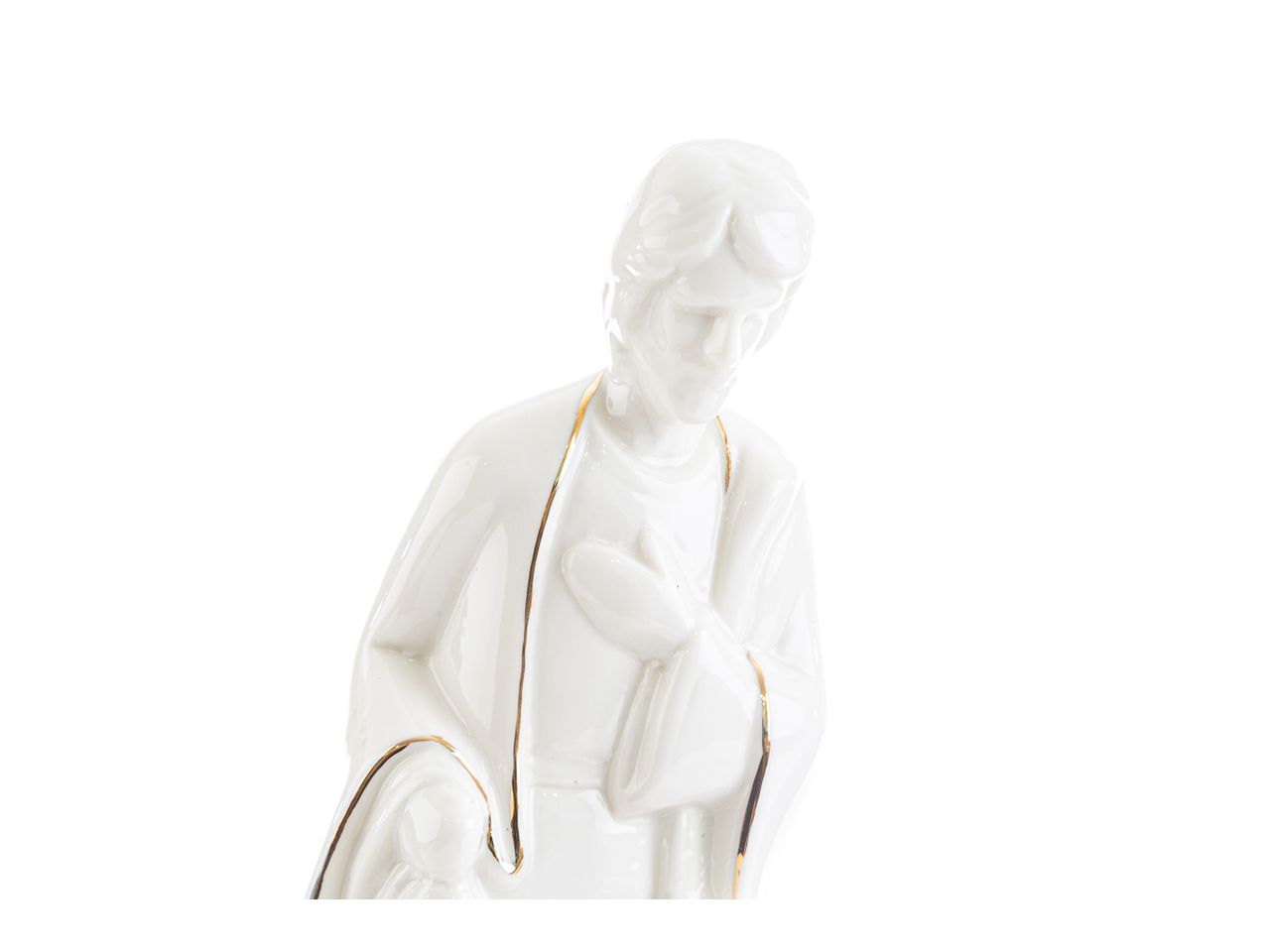 Sacra famiglia in porcellana con led misura 12x8xh.23,5cm