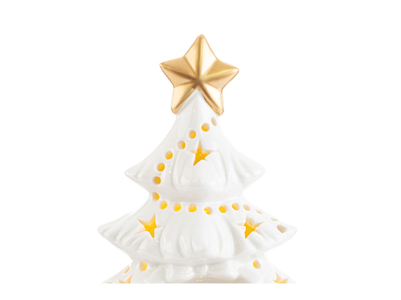 Sacra famiglia in porcellana con led misura 15,5x11,5xh.21,5cm
