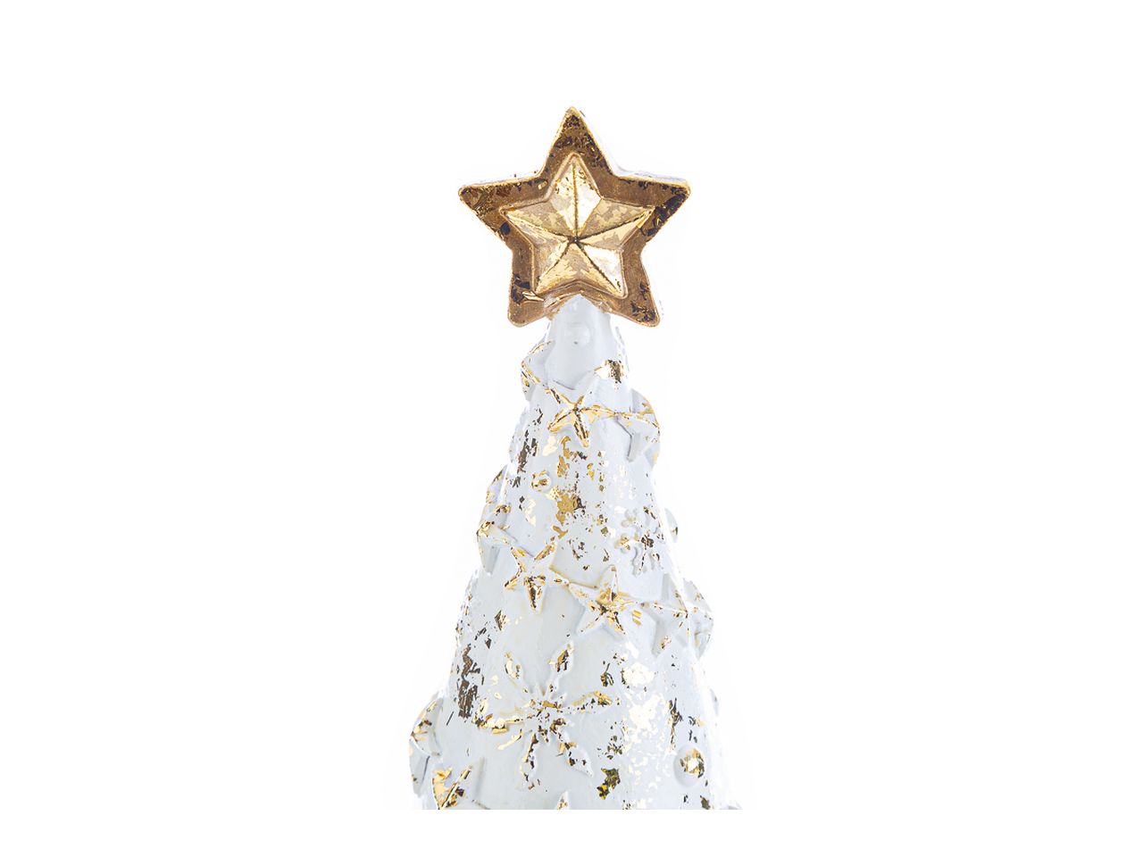 Albero natalizio in resina colore oro misura 9x9xh.25,5cm