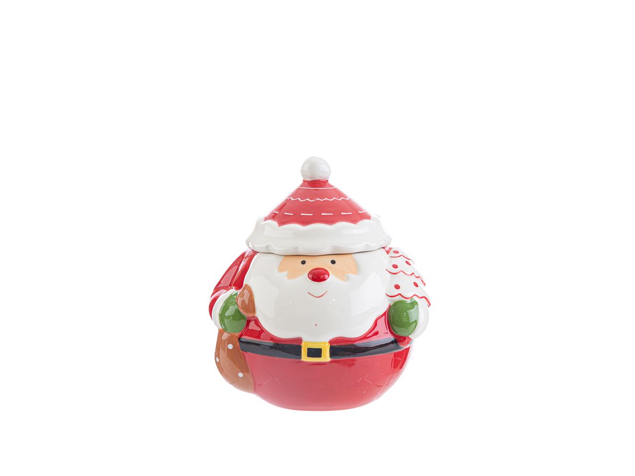 Scatola in ceramica babbo natale misura 14xh.16cm