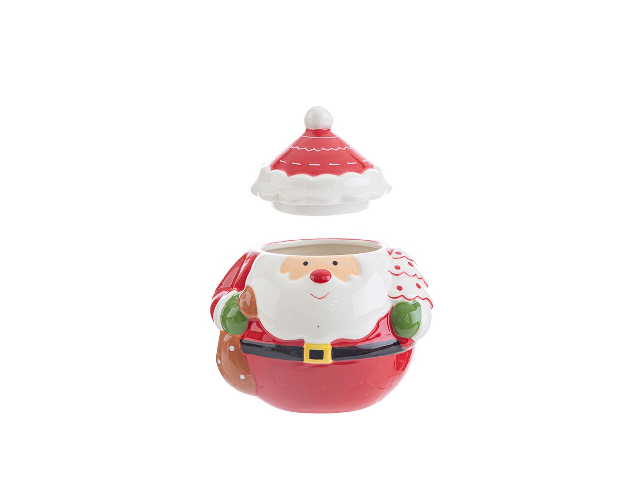Scatola in ceramica babbo natale misura 14xh.16cm