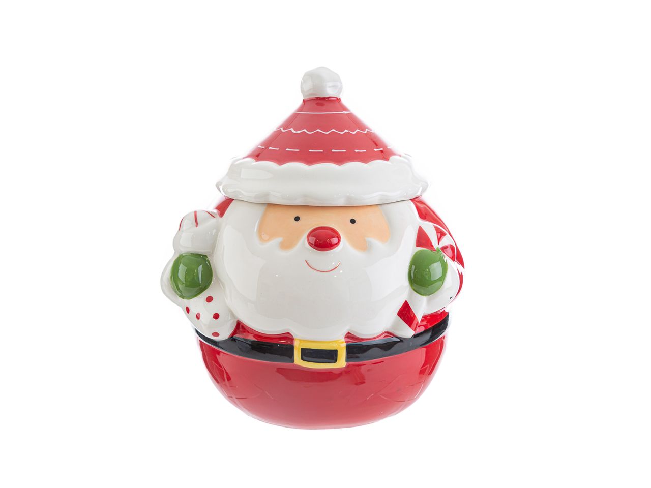Scatola in ceramica babbo natale 18xh.21cm