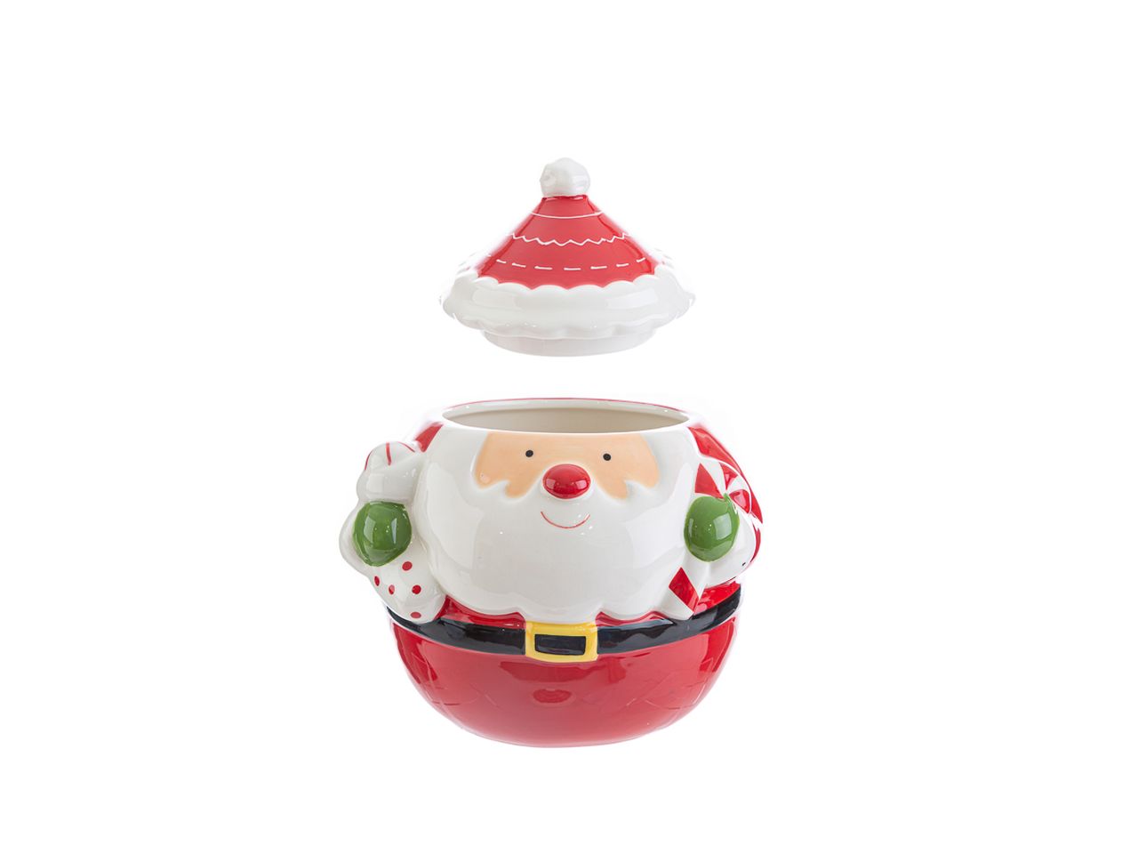 Scatola in ceramica babbo natale 18xh.21cm