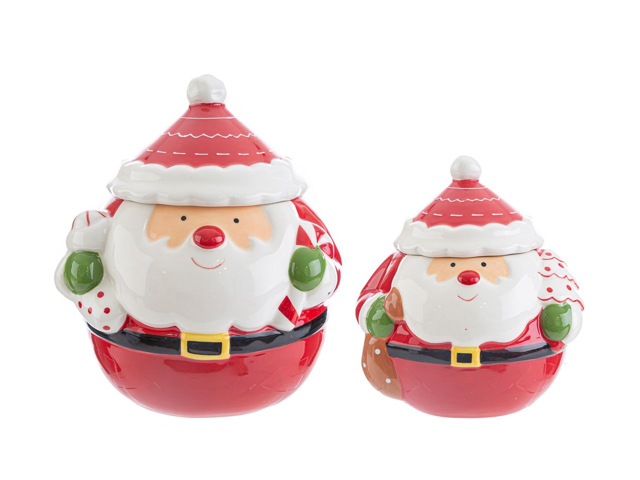 Scatola in ceramica babbo natale 18xh.21cm