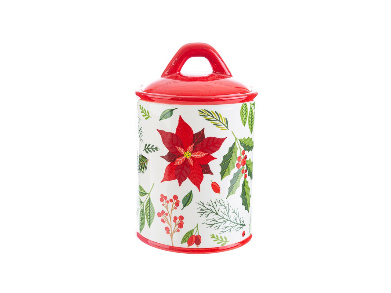 Scatola in ceramica bianco natale misura 12xh.19cm con astuccio