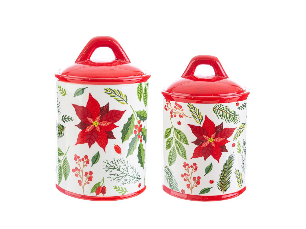 Scatola in ceramica bianco natale misura 12xh.19cm con astuccio