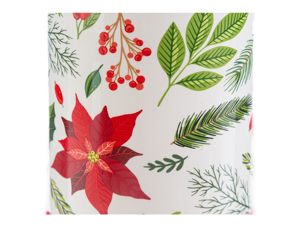 Scatola in ceramica bianco natale misura 12xh.19cm con astuccio