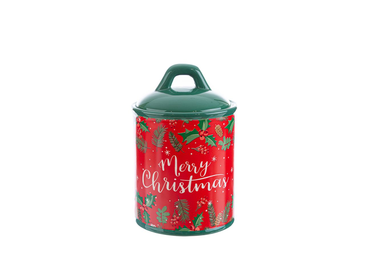 Scatola in ceramica merry christmas misura 11xh.16,5cm con astuccio