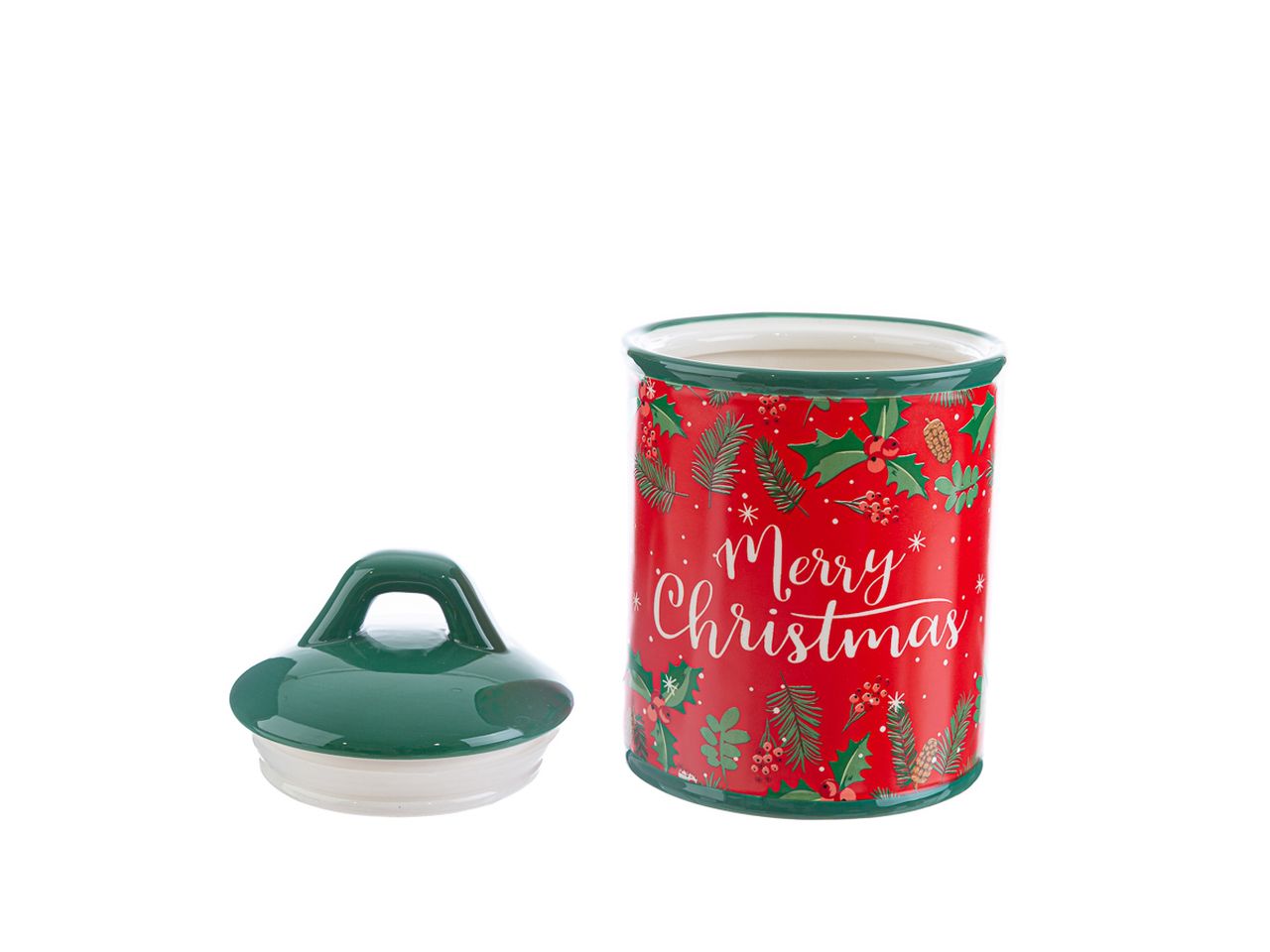 Scatola in ceramica merry christmas misura 11xh.16,5cm con astuccio