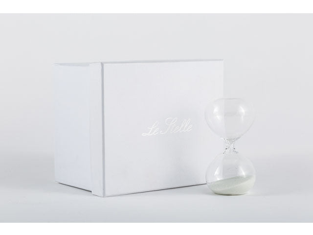 Clessidra vetro bianco 5x9cm51473