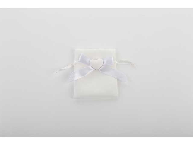 sacchetto cotone cuore bianco 8x10cm 52456