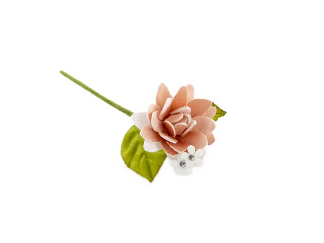 Fiore peonia beige 6x14cm 52562