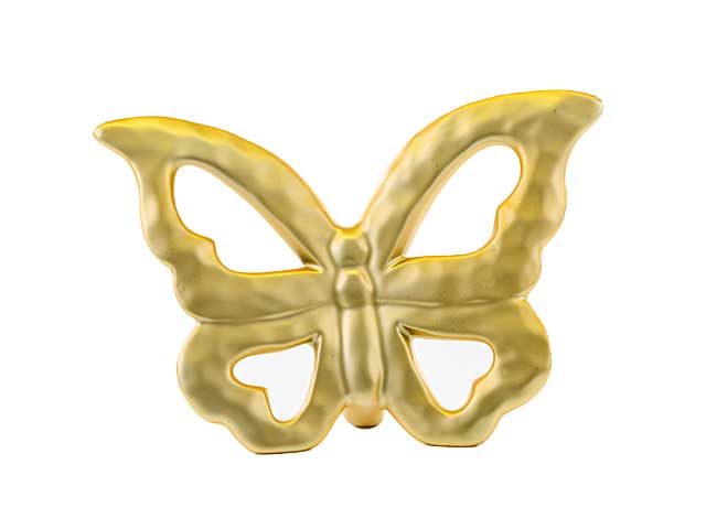 Farfalla porc.oro 14x4x10,5cm 53154