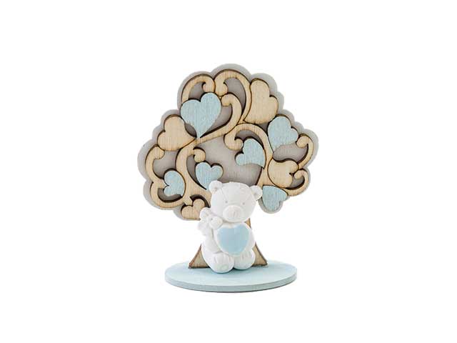 Albero legno orsetto celeste h.8cm53223