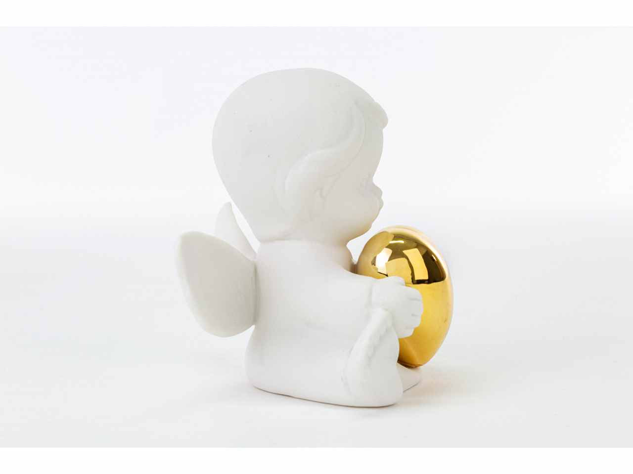 Angelo cuore oro 12x10xh13cm 54243