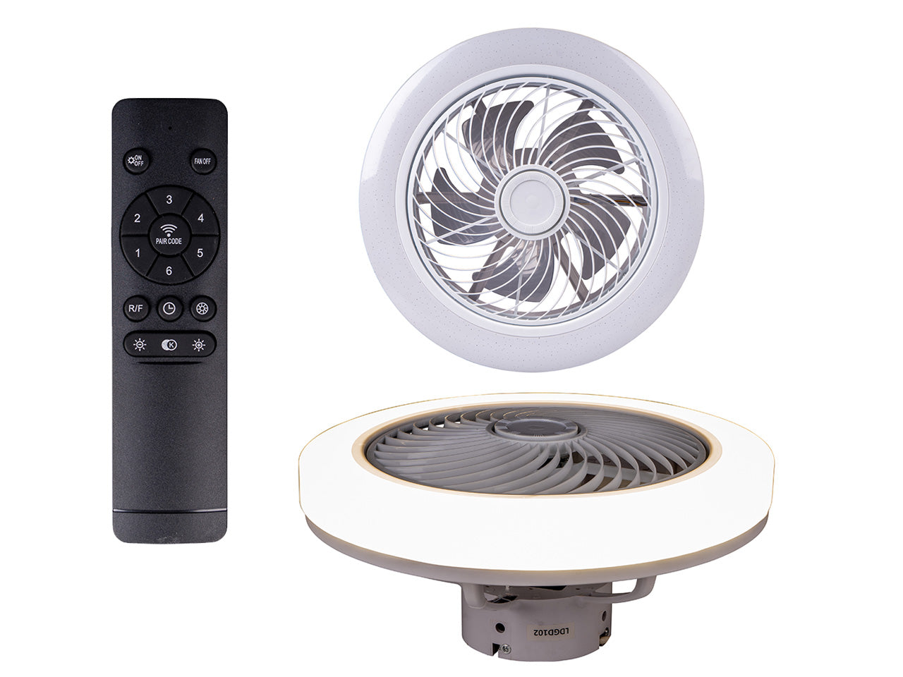 Ventilatore sospeso con telecomando, 6 veocita' d.46cm