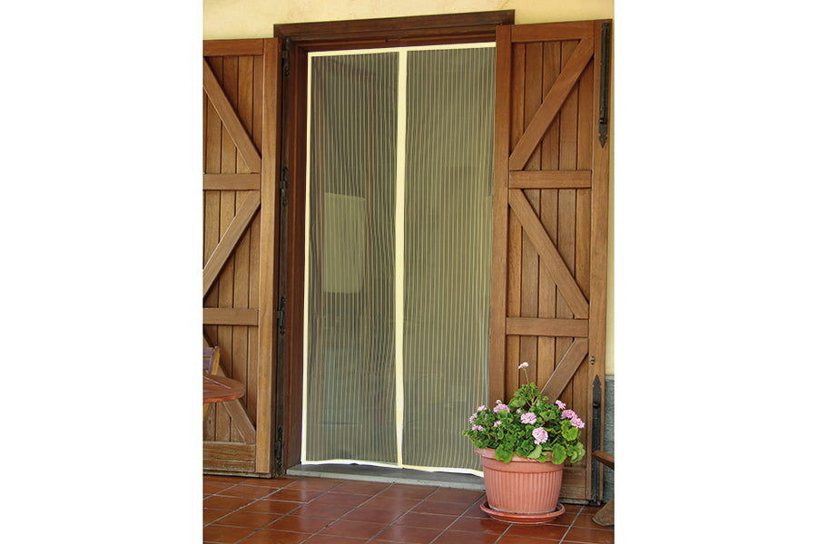 Zanzariera magnetica misura 120x250cm colore beige contiene una confezione di puntine per fissaggio e velcro