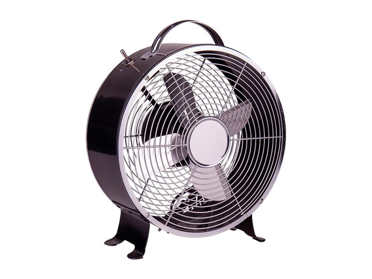 ventilatore con 4 lame in alluminio 27x12x31cm nero