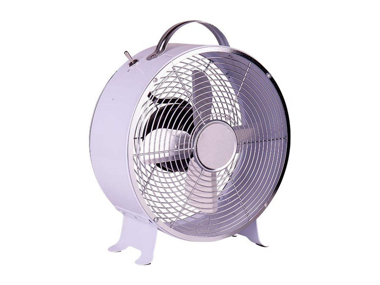 ventilatore con 4 lame in alluminio 27x12x31cm bianco