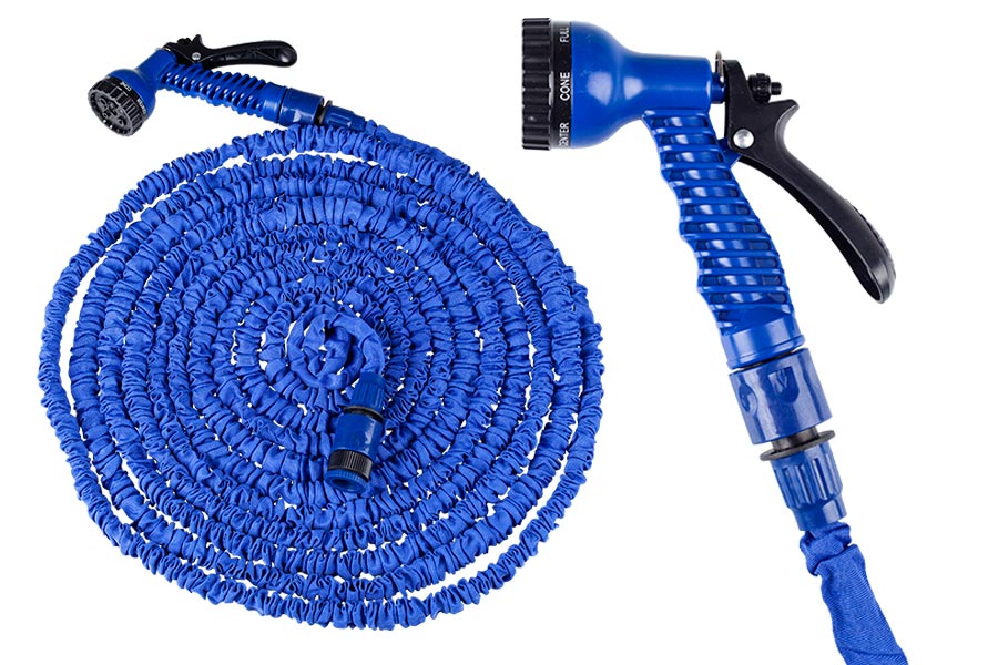Tubo per acqua estensibile con pistola 7 funzioni 2,5-7,5m 400x800d