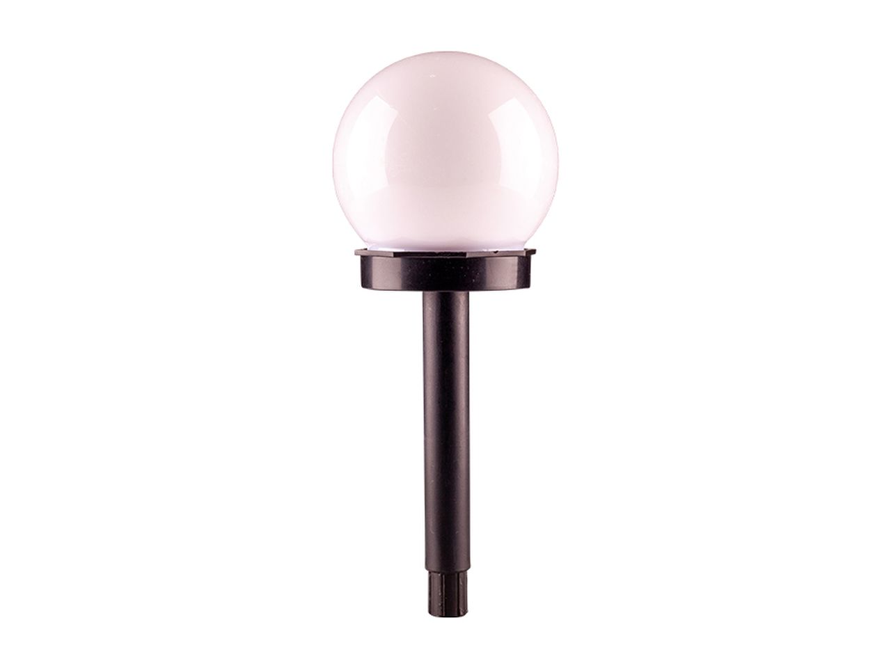 Lampada solare led con sfera bianco caldo in plastica. funzionamento a batteria 1.2v aa ni-mh 300mah