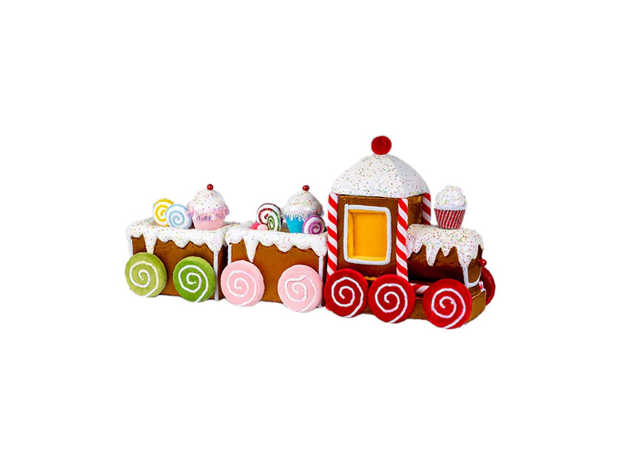 Trenino natalizio candy misura 82x22x40cm