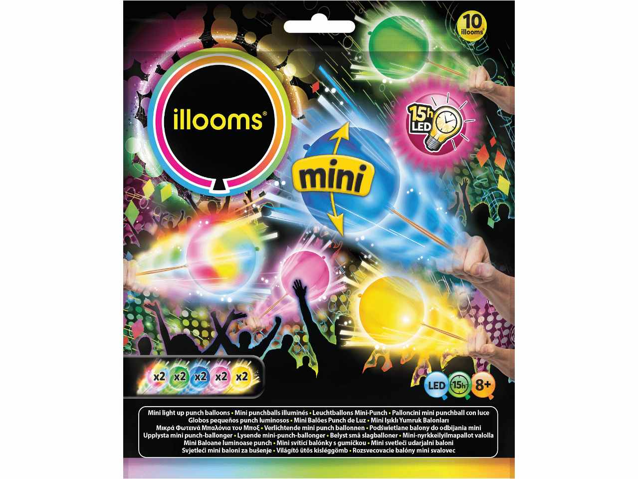 Pallone led mini punch 10 pezzi ill015