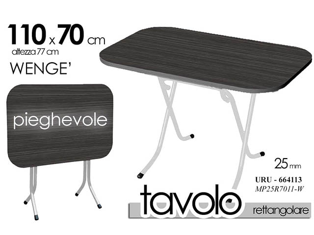 Tavolo pieghevole 70x110cm 664113