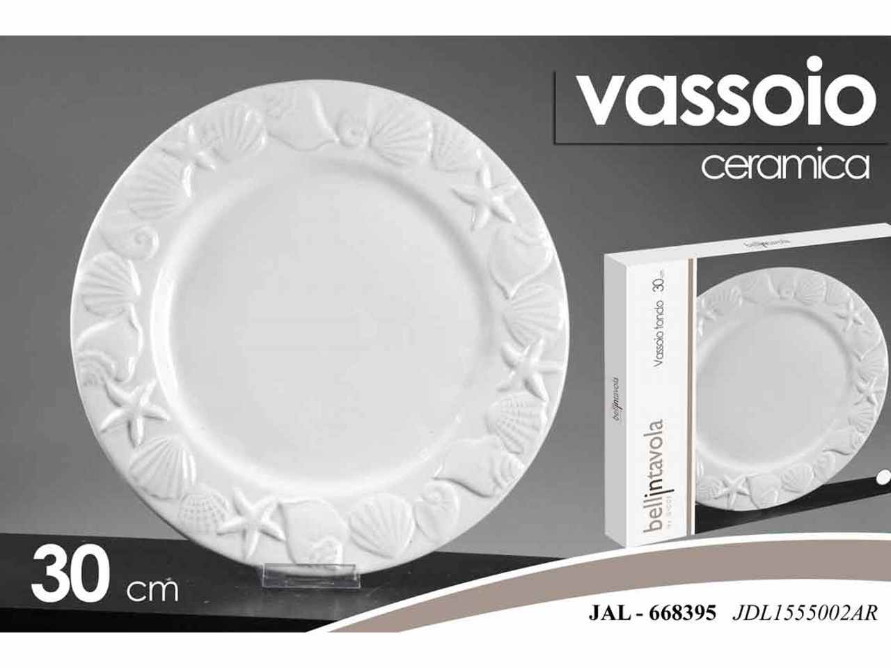 Vassoio tondo 30cm bianco 668395