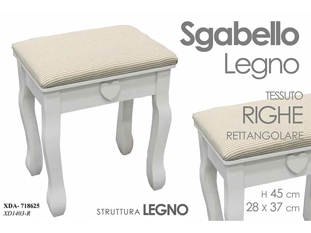 Linea righe sgabello 45x28x37cm 718625