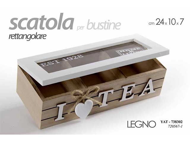 scatola per bustine 24x10x7cm 738302