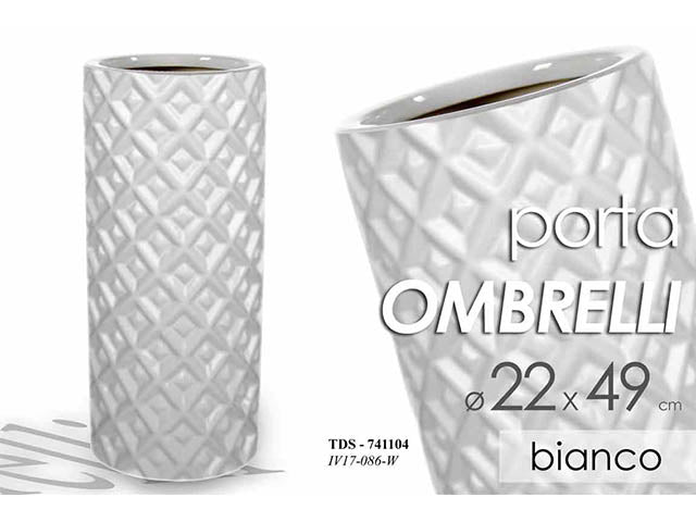 porta ombrelli bianco 22x49cm 741104