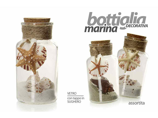 Bottiglia decorata 6,5x13cm 741227