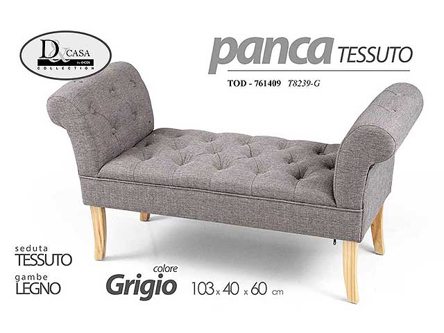 linea tod panca 103x40x60 grigia 761409