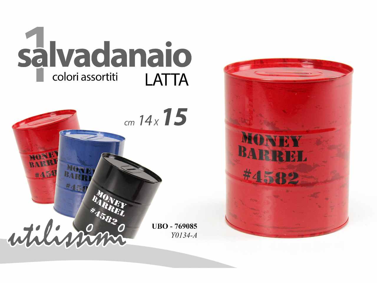 Salvadanaio barile 14x15cm 769085