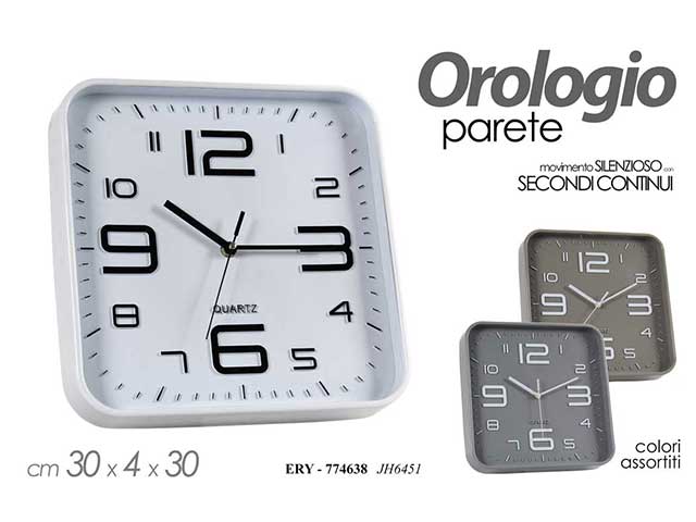 orologio 30x30x4,3 jh-6437-10-11-12 68