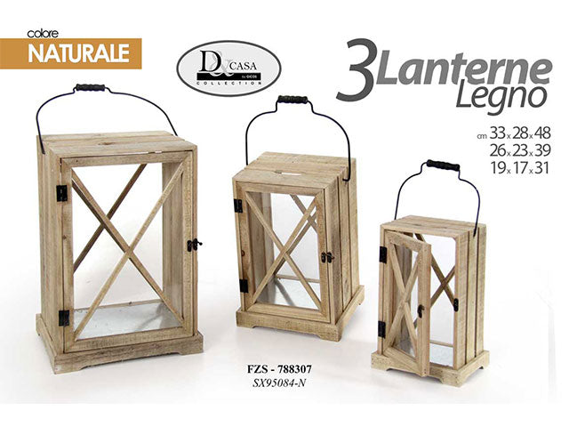 Lanterna 3pz naturale 788307