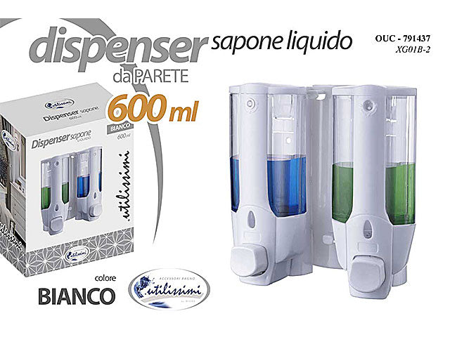 Dispenser sapone 600ml da muro doppio 791420