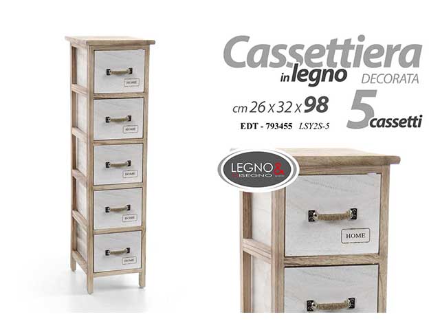 Linea edt cassettiera 5c 26x32x98cm 793455