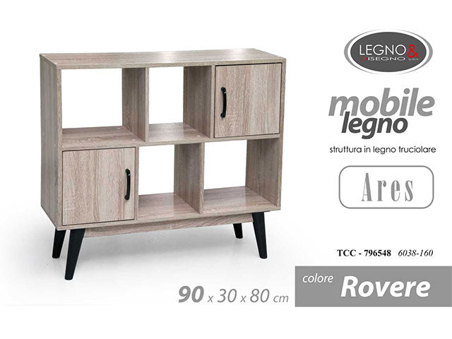 L.ares rovere mobile 90x30x80cm 796548