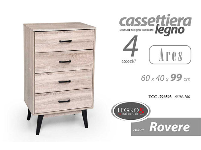 Linea ares rovere cass.4c 60x40x99cm 796593