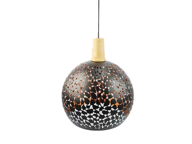 lampadario nero/rame 30x30x106 809774