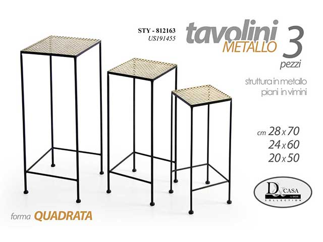 linea sty tavolino 3pz 70/60/50 812163