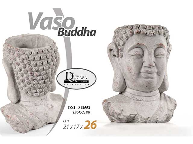 Vaso testa di 21x16,5x25,5cm budda 812552